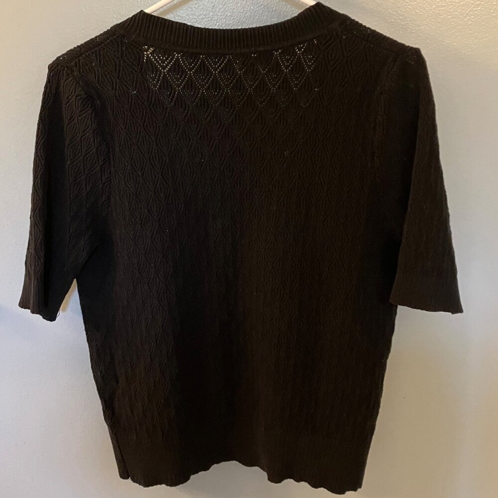 Croft & Barrow Womens Black Sweater Shrug Petite Size PM - Picture 6 of 6